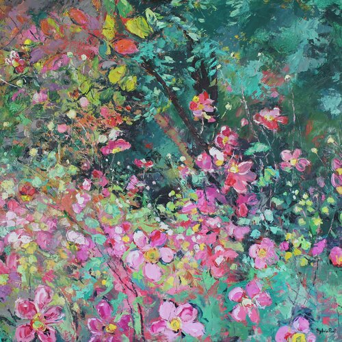 Japanese Anemones di Sylvia Paul, Pittura in vendita su Singulart