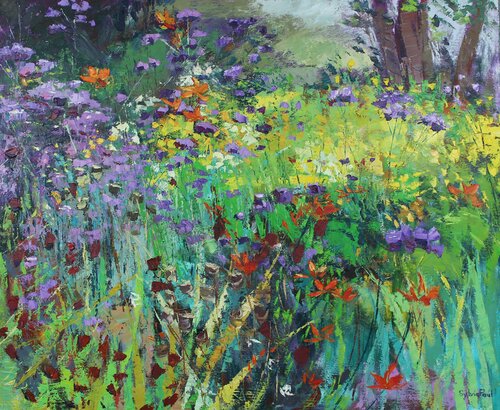 Delightful Garden di Sylvia Paul, Pittura in vendita su Singulart