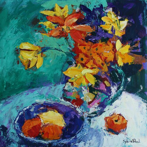 Spring Flowers with Fruit Sylvia Paul