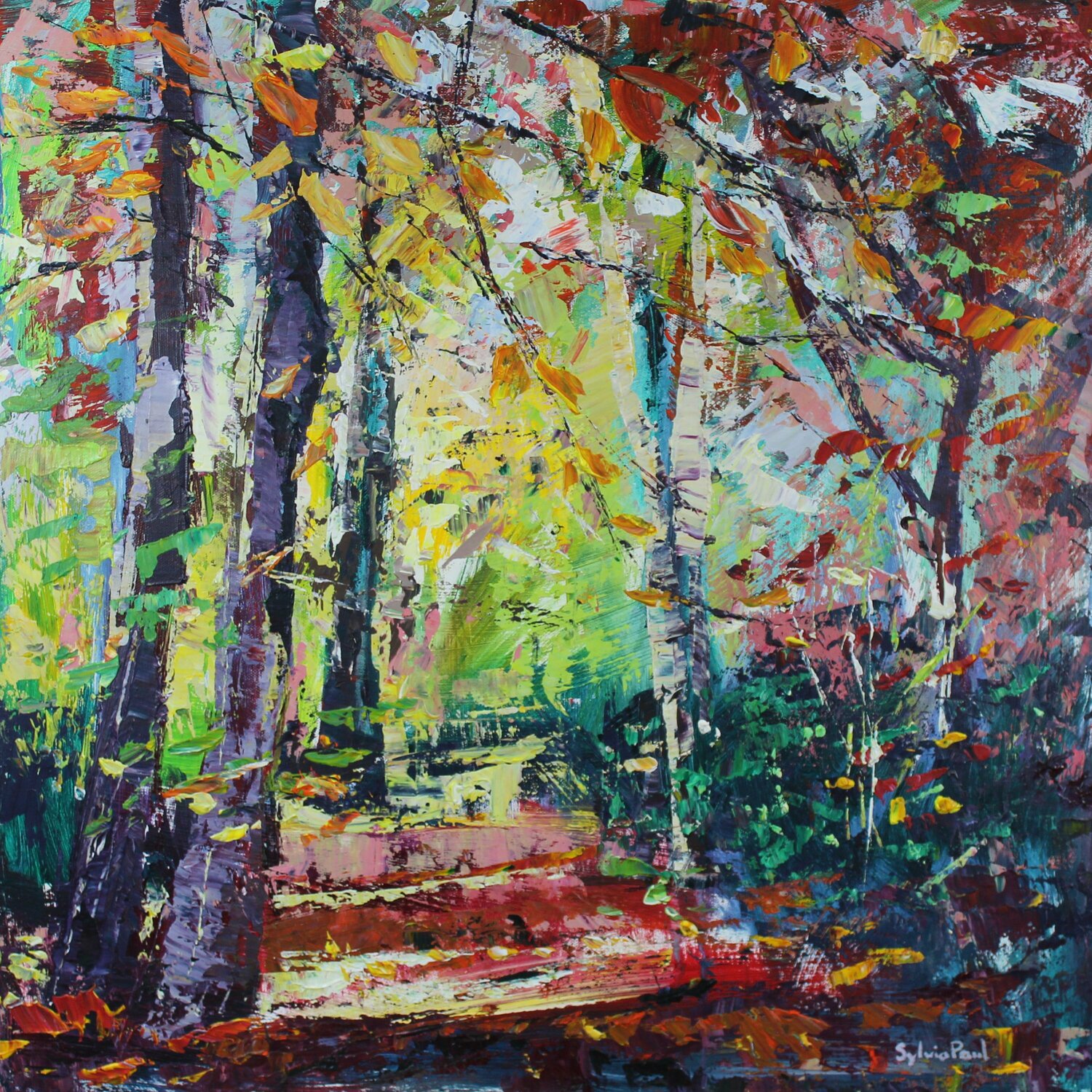 Light through Autumn Trees Sylvia Paul