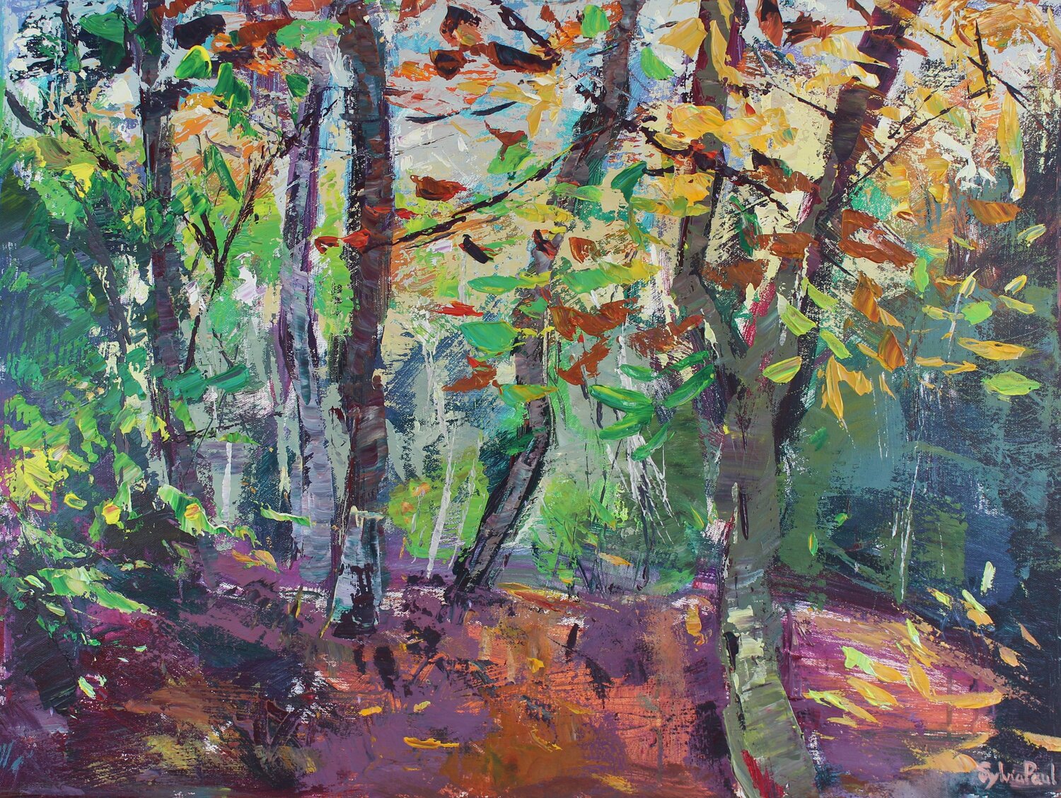 Blustery Autumn Woods Sylvia Paul