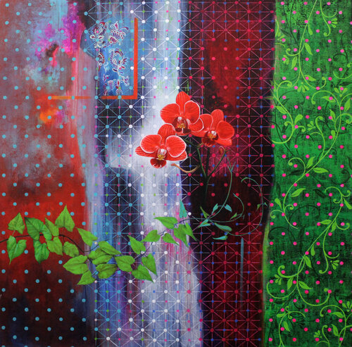 Conversation di Nijesh Mohan, Pittura in vendita su Singulart