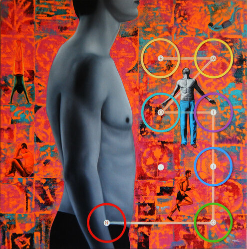 Pass-code di Nijesh Mohan, Pittura in vendita su Singulart