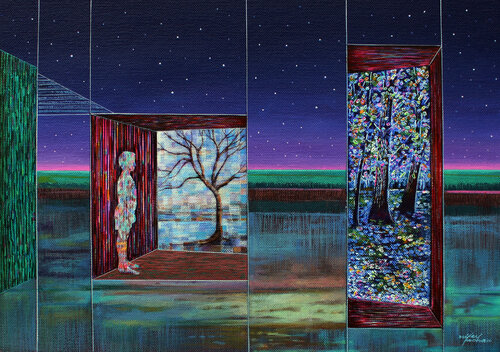 IN TO THE WOODS di Nijesh Mohan, Pittura in vendita su Singulart