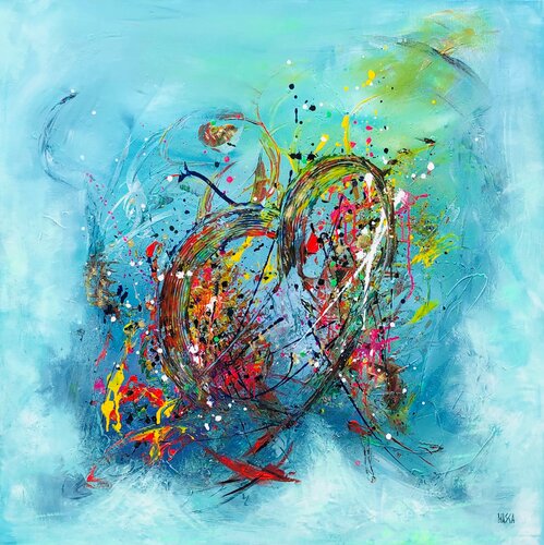 Joie du Coeur van Chrystèle Ferron (Nasca), Schilderij te koop op Singulart