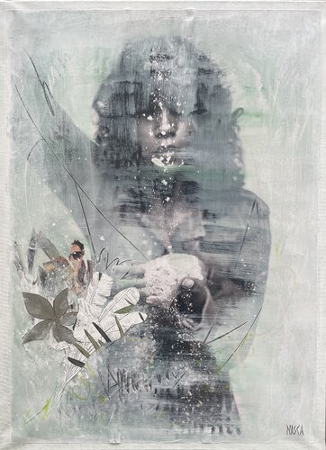 Femme Vie Liberté van Chrystèle Ferron (Nasca), Schilderij te koop op Singulart