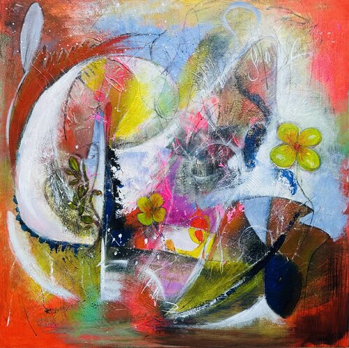 Sur le chemin de.... van Chrystèle Ferron (Nasca), Schilderij te koop op Singulart
