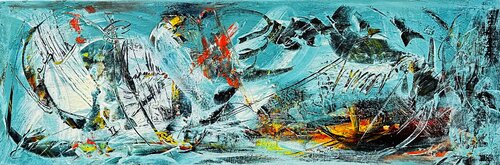 Amazonia Blue di Chrystèle Ferron (Nasca), Pittura in vendita su Singulart