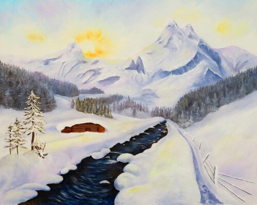 Winterwonderland de Steffi Rodigas, Pintura a la venta en Singulart