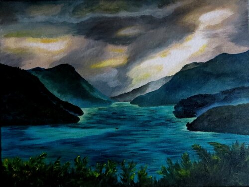 Morgenstimmung in Picton di Steffi Rodigas, Pittura in vendita su Singulart