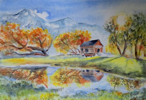 Herbst in Glenorchy di Steffi Rodigas, Opera su carta in vendita su Singulart