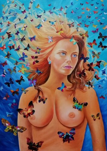 Flying dreams by Steffi Rodigas, Painting for Sale on Singulart