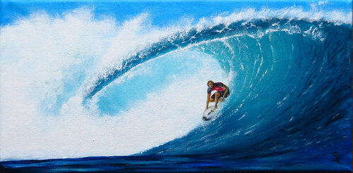 Cooler Surfer! di Steffi Rodigas, Pittura in vendita su Singulart