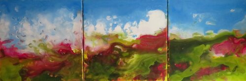 Frühlingsreigen - Triptychon Steffi Rodigas