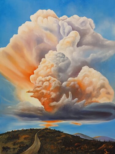 Wolkenmacht van Steffi Rodigas, Schilderij te koop op Singulart