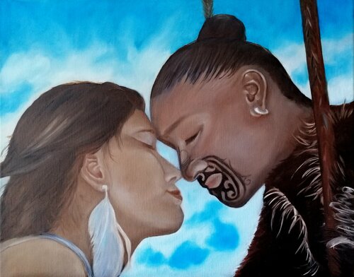 Hongi by Steffi Rodigas, Painting for Sale on Singulart