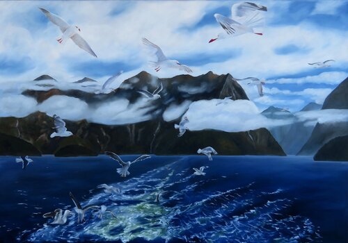 Doubtful Sound van Steffi Rodigas, Schilderij te koop op Singulart
