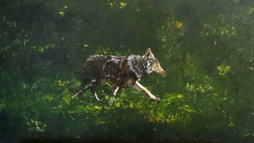 Omegawolf van Steffi Rodigas, Schilderij te koop op Singulart