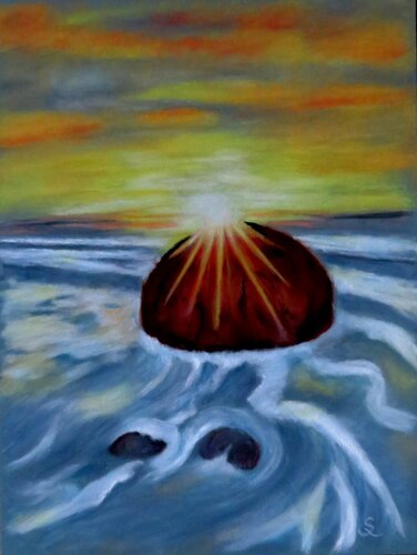Moeraki Boulders di Steffi Rodigas, Opera su carta in vendita su Singulart