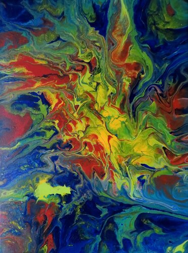 Feuer und Wasser I by Steffi Rodigas, Painting for Sale on Singulart