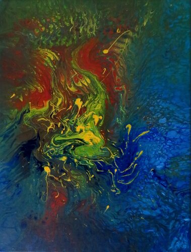 Feuer und Wasser II di Steffi Rodigas, Pittura in vendita su Singulart