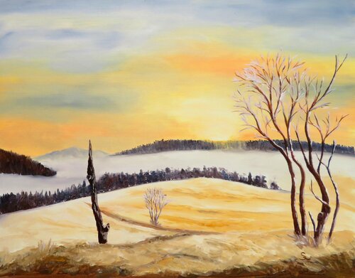 Winterabend di Steffi Rodigas, Pittura in vendita su Singulart