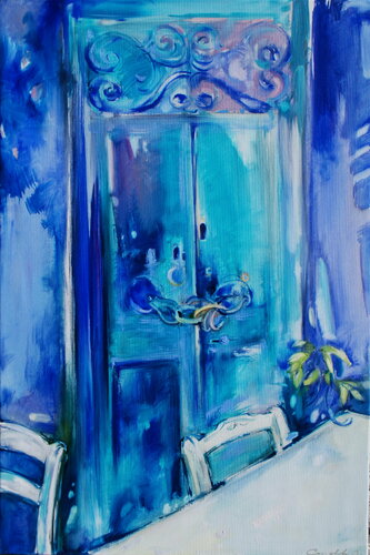 In front of the door van Olga Soloviova, Schilderij te koop op Singulart