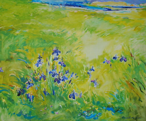 Irises di Olga Soloviova, Pittura in vendita su Singulart