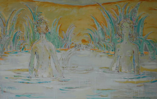 In white river near yellow mountain Olga Soloviova