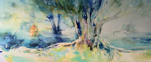 Mystery of the river di Olga Soloviova, Pittura in vendita su Singulart