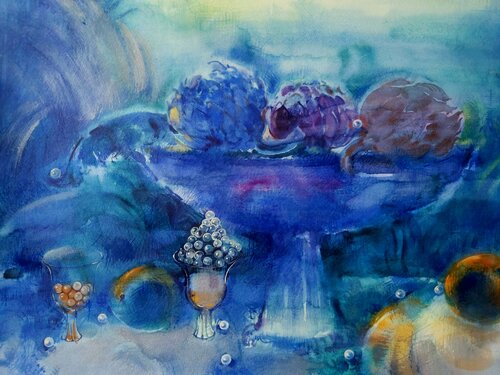 Blue wind by Olga Soloviova, Work on Paper for Sale on Singulart