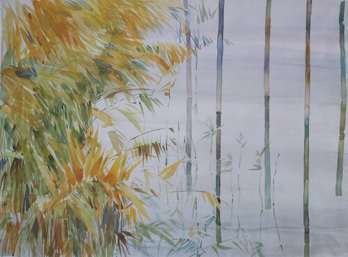 The story of one lake par Olga Soloviova, Œuvre sur papier en vente sur Singulart