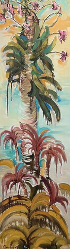 Bright tropical nature - "Tropics" - Impressionism - 2005 di Olga Soloviova, Pittura in vendita su Singulart