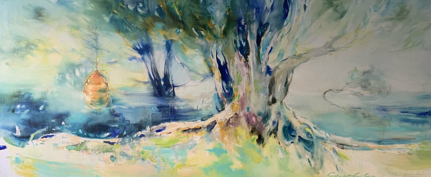 Mystery of the river Olga Soloviova Dipinto originale in vendita