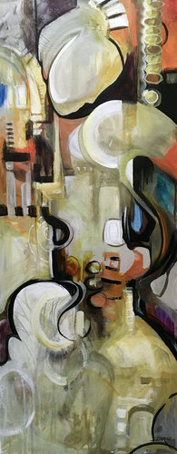 Mid Century Maude de Jeanette Jarville, Pintura a la venta en Singulart