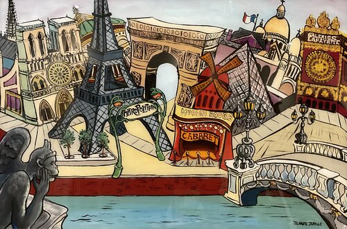 Paris Sights de Jeanette Jarville, Pintura a la venta en Singulart