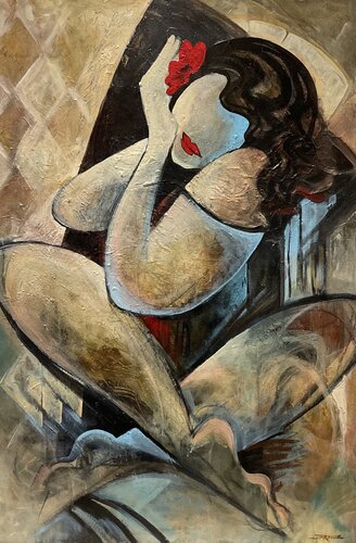 Harlequin Romance de Jeanette Jarville, Pintura a la venta en Singulart