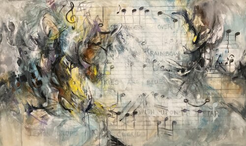 Smooth Jazz -Over The Rainbow de Jeanette Jarville, Pintura a la venta en Singulart