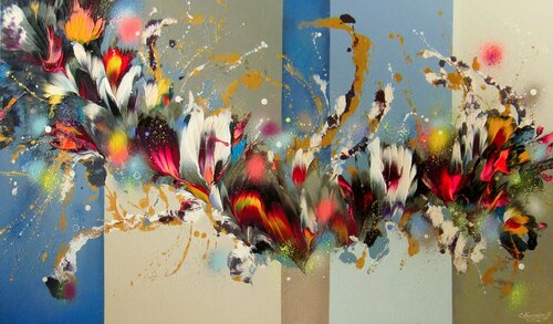 Floral Embrace van Irini Karpikioti, Schilderij te koop op Singulart
