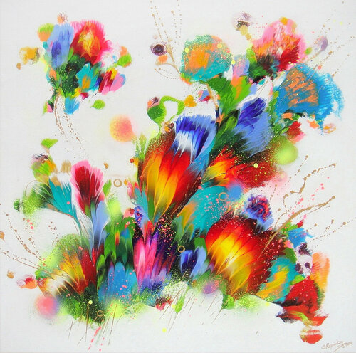 The Magical Power of Flowers van Irini Karpikioti, Schilderij te koop op Singulart