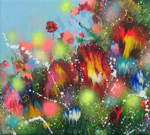 Summer Flowers by Irini Karpikioti, Painting for Sale on Singulart