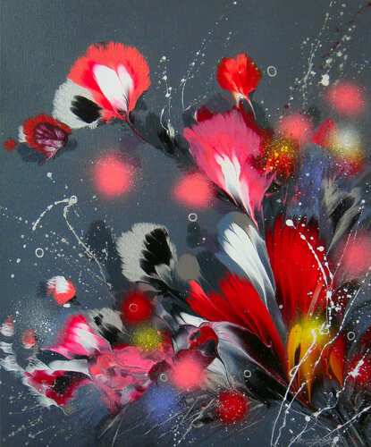 Summer Pink Flowers von Irini Karpikioti, Malerei kaufen auf Singulart