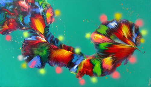 Exotic Flowers van Irini Karpikioti, Schilderij te koop op Singulart