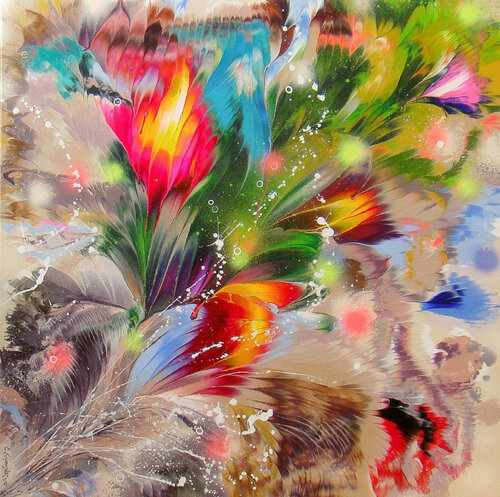 Summer Garden van Irini Karpikioti, Schilderij te koop op Singulart