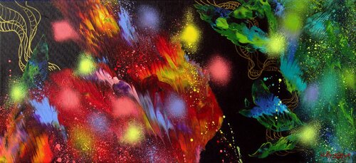 Flower Night Reefs van Irini Karpikioti, Schilderij te koop op Singulart