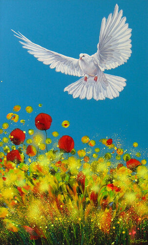 Peace and Love van Irini Karpikioti, Schilderij te koop op Singulart