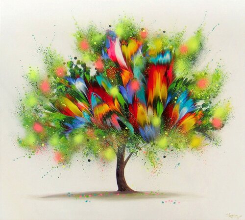 Flowering Tree van Irini Karpikioti, Schilderij te koop op Singulart