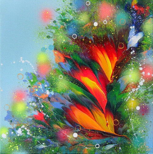 Flowers-1 by Irini Karpikioti, Painting for Sale on Singulart