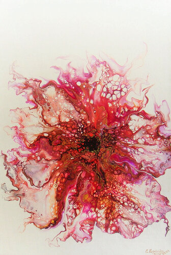 Flower of Love van Irini Karpikioti, Schilderij te koop op Singulart