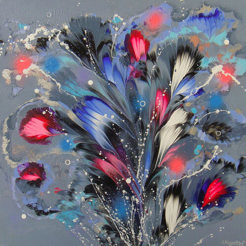 Abstract Bouquet von Irini Karpikioti, Malerei kaufen auf Singulart